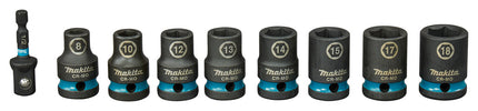 Makita Impact Black Krachtdoppenset 9-delig VK  1/2" -  E-16645