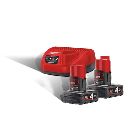 Milwaukee M12 NRG-402 Accu en lader kit