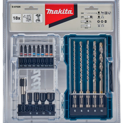 Makita Boor/bit set 18-delig - E-07026