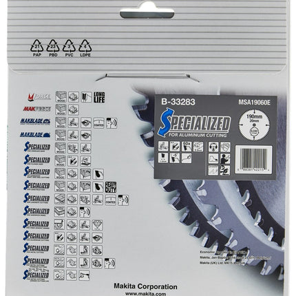 Makita Zaagb Alu 190X20X2,0 60T -5G - B-33283