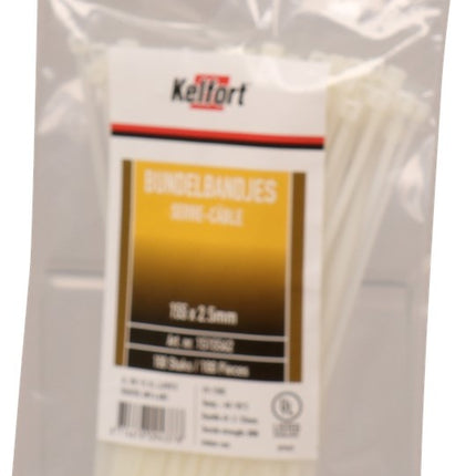 Kelfort Bundelbandje Nylon Transparant 155X2.5mm - 1515562