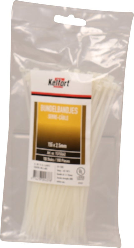 Kelfort Bundelbandje Nylon Transparant 155X2.5mm - 1515562