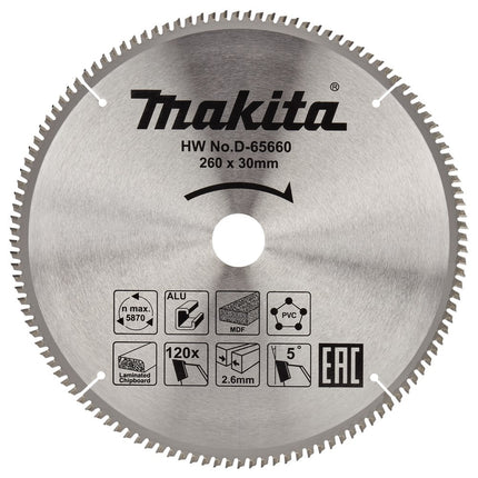 Makita Zaagb multi 260x30 120T 5g - D-65660