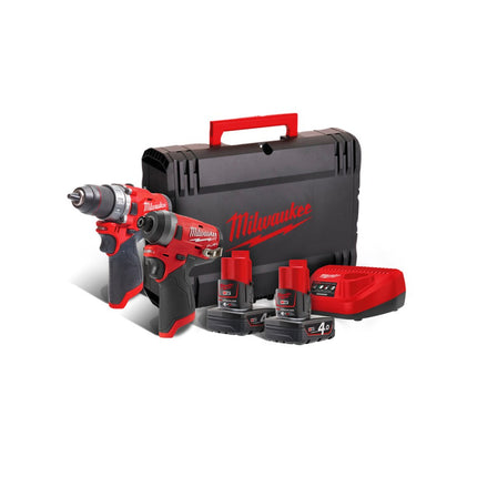 Milwaukee M12 FPP2A-402X Li-Ion Fuel™ accu-combi gereedschapsset / Powerpack