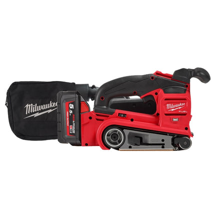 Milwaukee M18 FBTS75-552X FUEL 75mm Bandschuurmachine - 2x5.5Ah 18V