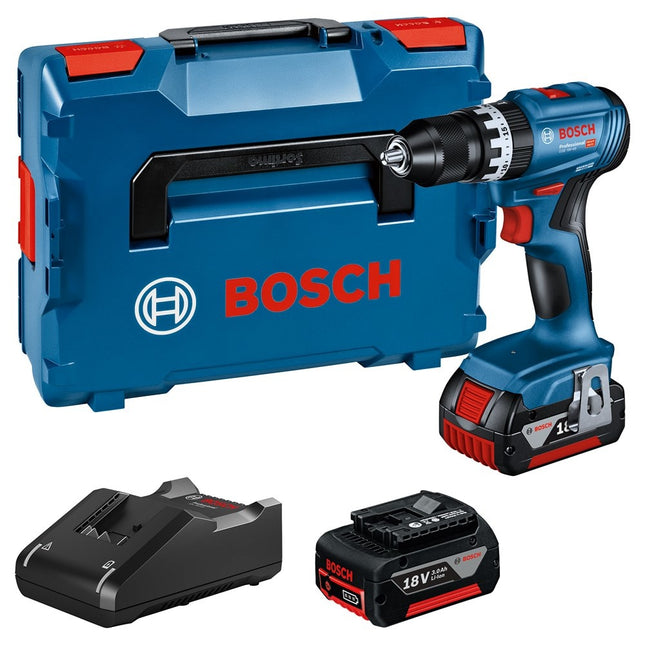 Bosch GSB 18V-45 Schroefklopboormachine + 2x 3,0 Ah L-Boxx - 06019K3305