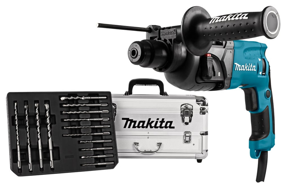 Makita HR2230X4 230V Boorhamer + 14-delige borenset