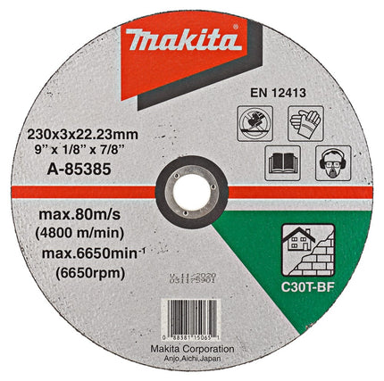 Makita Doorslijpsch. 230X3,0Mm Steen - A-85385