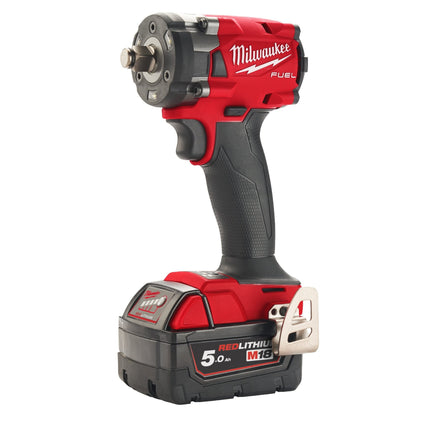 Milwaukee M18 FIW2F12-502X Compacte 1/2" Slagmoersleutel met Frictiering - 5Ah 18V