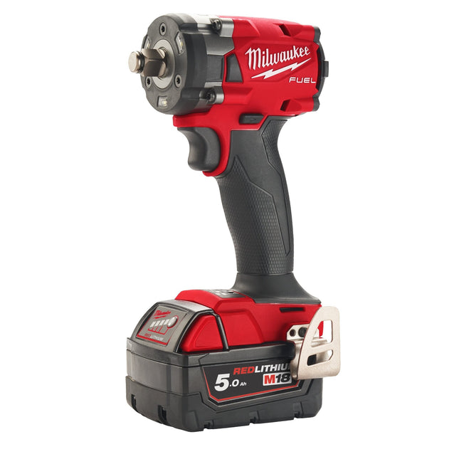 Milwaukee M18 FIW2F12-502X Compacte 1/2" Slagmoersleutel met Frictiering - 5Ah 18V