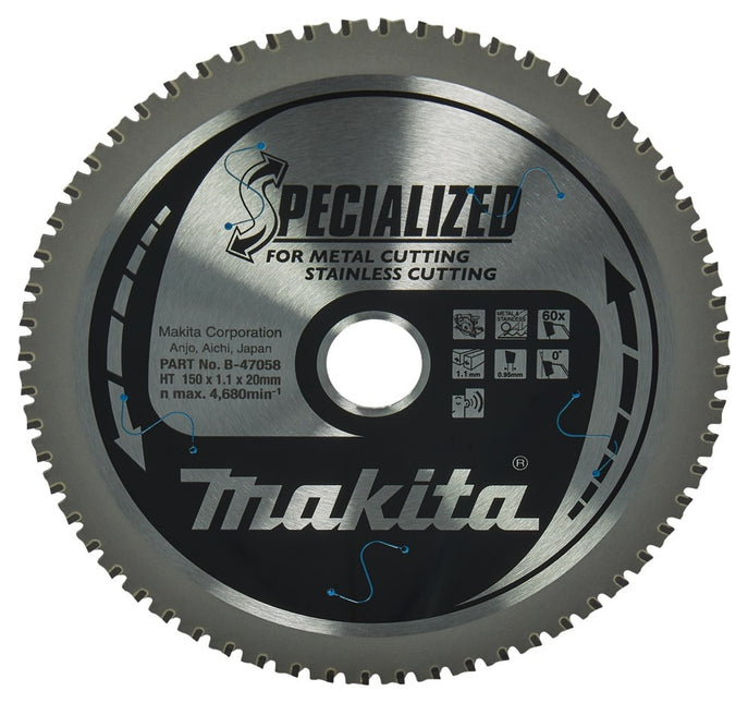 Makita Zaagb Rvs 150X20X1,1 60T 0Gr - B-47058