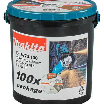 Makita Doorsl.sch. 125x1,2mm RVS 100s - D-18770-100