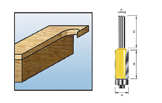 Makita Kantenfrees HM 9,5mm S6 - D-09472