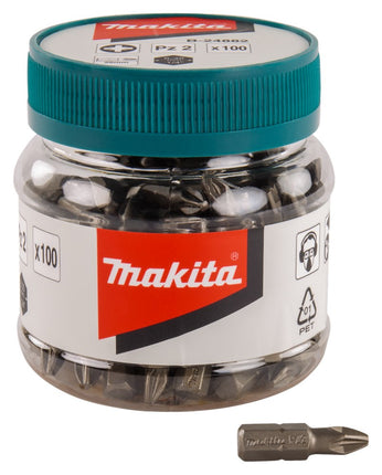 Makita Schroefbit PZ2X25mm In Pot 100 Stuks - B-24882