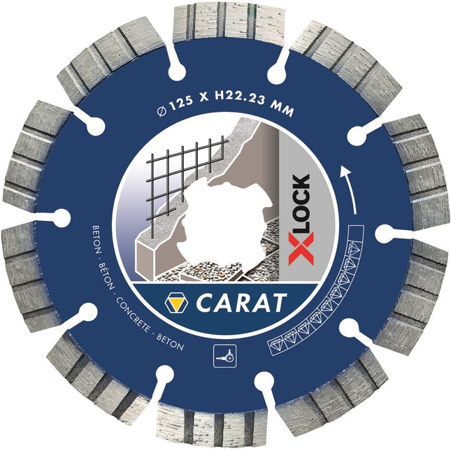 Carat Diamantzaag X-Lock Beton 125X22,23mm - CCXLOCK125