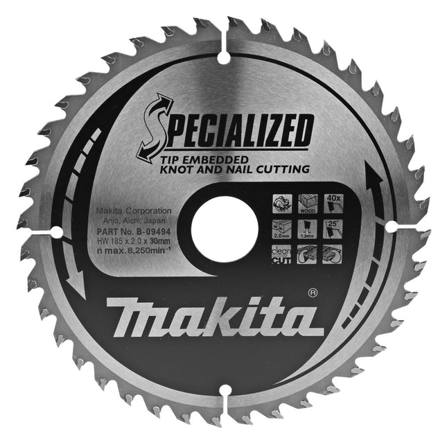 Makita Zaagblad Tipe 185X30X2,0 40T 25G - B-09494