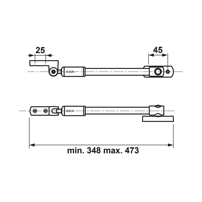 AXA Telescoop uitzetter midden - 2825-00-49/E