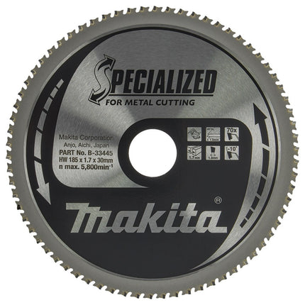 Makita Zaagblad Metaal 185X30X1,7 70T 10G - B-33445