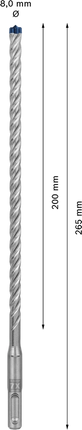 Bosch Hamerboor SDS-Plus-7X 8x200x265mm - 2608900090