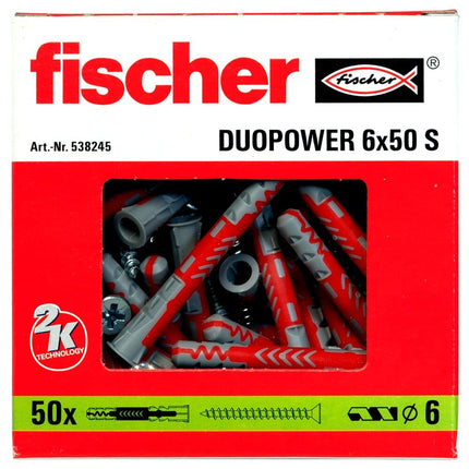 Fischer Duopower 6x50 S met schroef - 538245