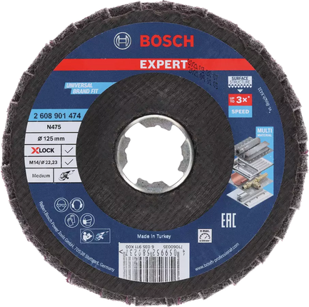 Bosch Expert N475 SCM X-LOCK Lamellenschuurschijf 115mm - 2608901471