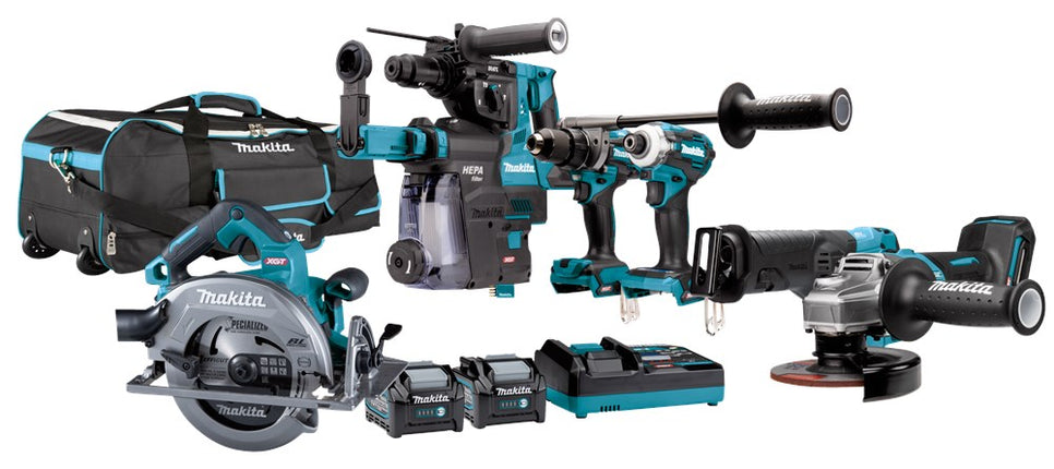 Makita DK0128G601 40 V Max Combiset boren, (slag)schroeven, slijpen en zagen