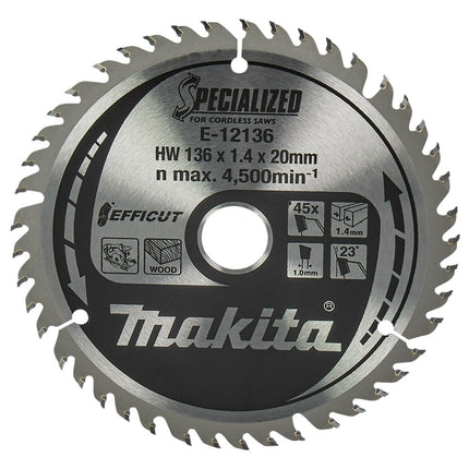 Makita Efficut Zaagb 136x20x1,4 45T - E-12136