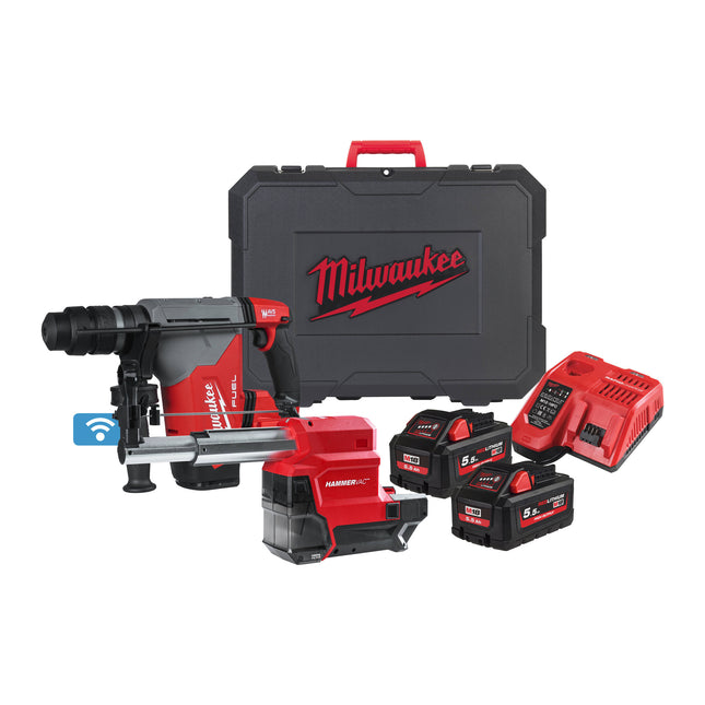 Milwaukee M18 ONEFHPXDEL-552C ONE-KEY SDS-Plus Hamer met Stofafzuiging - 5.5 Ah 18V