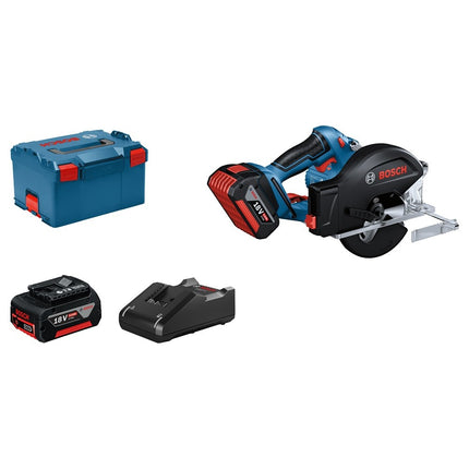 Bosch GKM 18V-50 Accu cirkelzaag + 2x 5,0 Ah L-Boxx - 06016B8002