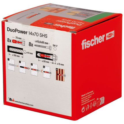 Fischer Duopower 14x70 S met zeskantschroef - 538249