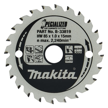 Makita Zaagblad Laminaat 85x15x24T - B-33819