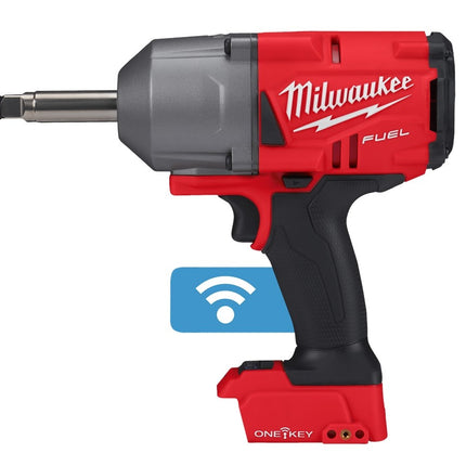 Milwaukee M18 ONE-KEY™ 1/2" slagmoersleutel met frictiering en verlengde as (75 mm) - M18 ONEFHIWF12E-0X