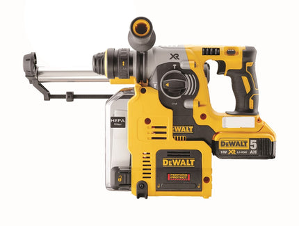 DeWalt DCH273P2T-XJ Combihamer 2X5.0Ah  + Stofafzuiging D25303DH + Snelwisselh.