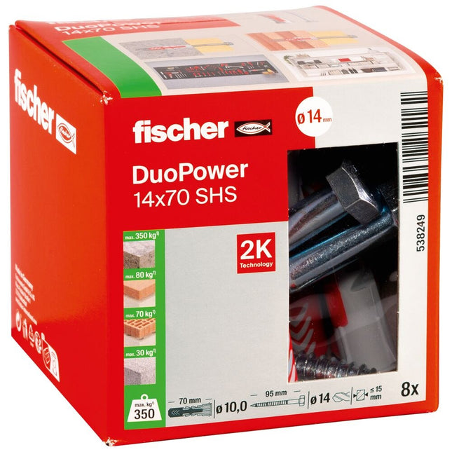 Fischer Duopower 14x70 S met zeskantschroef - 538249