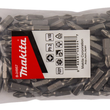 Makita Schroefbit PH2X25mm Navul 100 Stuks - B-24957