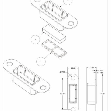 Oxloc Sluitplaat RVS Zwart Rond Dag CT1 - 1217527