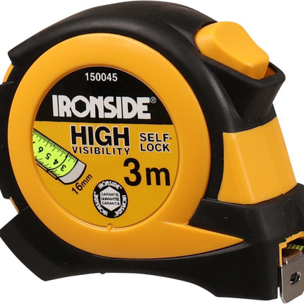 Ironside Rolbandmaat 3Mtr/16mm Rubber - 1875045