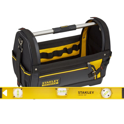 Stanley Fatmax Open gereedschapstas + waterpas - 1-93-951SBL