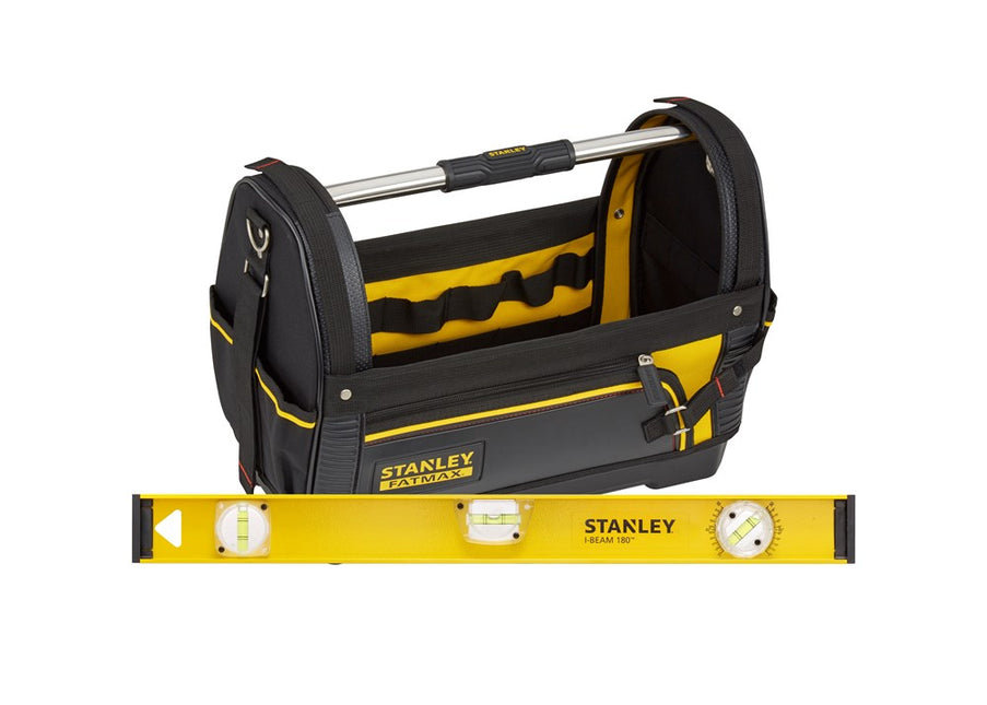 Stanley Fatmax Open gereedschapstas + waterpas - 1-93-951SBL