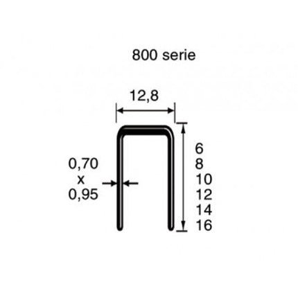 Dutack Nieten 6 mm verzinkt - Doos 10.000 st. - 800 serie