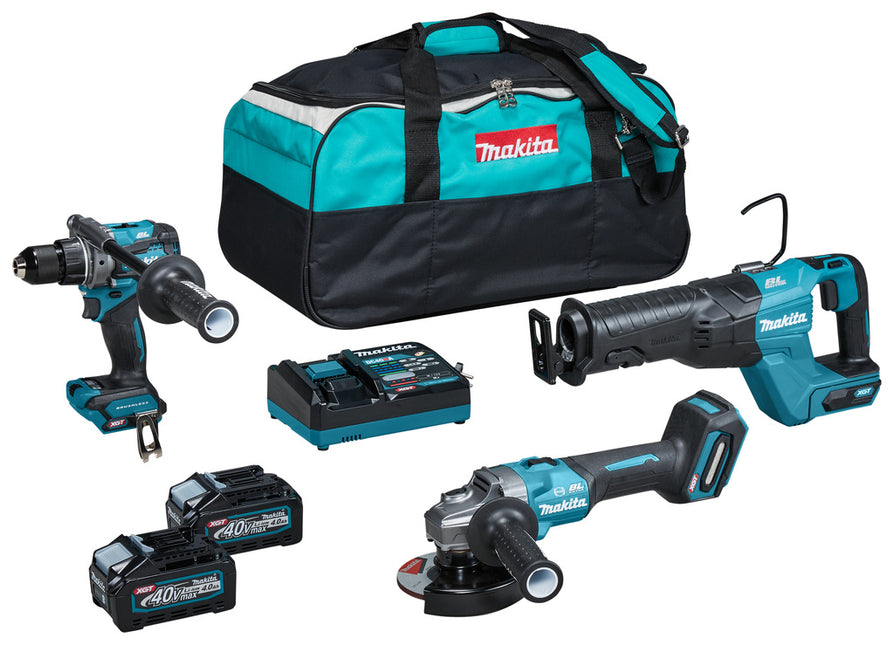 Makita DK0159G301 40 V Max Combiset boren, schroeven, zagen en slijpen