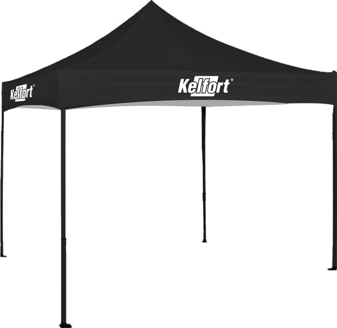 Kelfort Doorwerktent Stalen Frame 2.9mx2.9m Zwart - 1526985