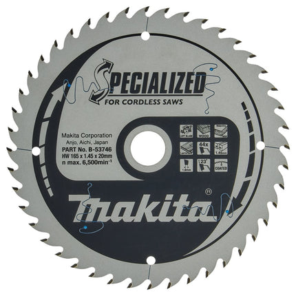 Makita Zaagblad Laminaat 165x20x1.45 44T 23G - B-53746