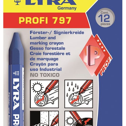 LYRA Merkkrijt Profi 797 Blauw - 4870051