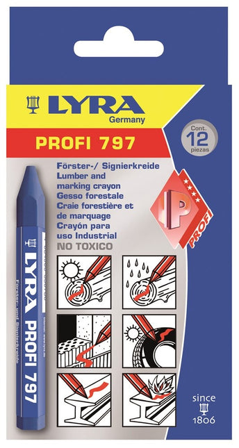 LYRA Merkkrijt Profi 797 Blauw - 4870051