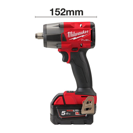 Milwaukee M18 FMTIW2P12-502X 1/2" Slagmoersleutel met Verende Borgpen - 5Ah 18V