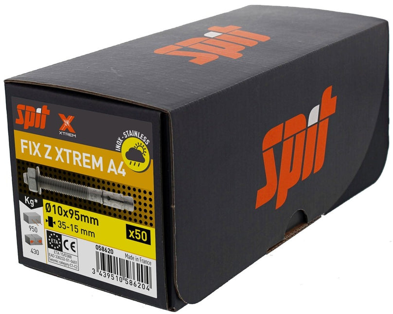 Spit Fix Z Xtrem Segmentanker M10x95 Inox A4