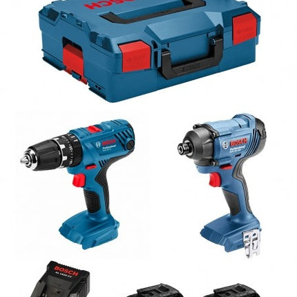 Bosch Accu toolkit GSB 18V-21 + GDR 18V-160 2x 2,0 Ah L-B - 0615990L41