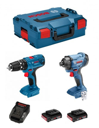 Bosch Accu toolkit GSB 18V-21 + GDR 18V-160 2x 2,0 Ah L-B - 0615990L41