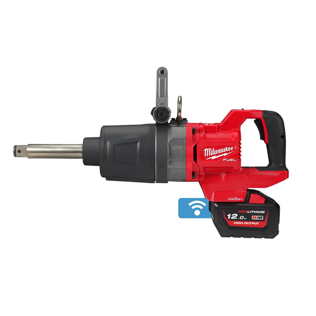 Milwaukee M18 ONEFHIWF1D-121C 1″ Hoog Koppel D-greep Slagmoersleutel met frictiering en verlengde as